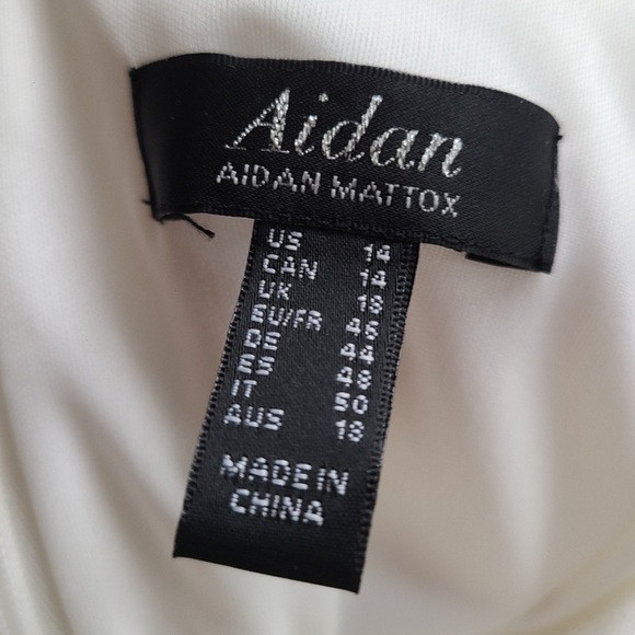 Aidan Mattox White Scuba Crepe Sheath Cutout Dress - Picture 5 of 5